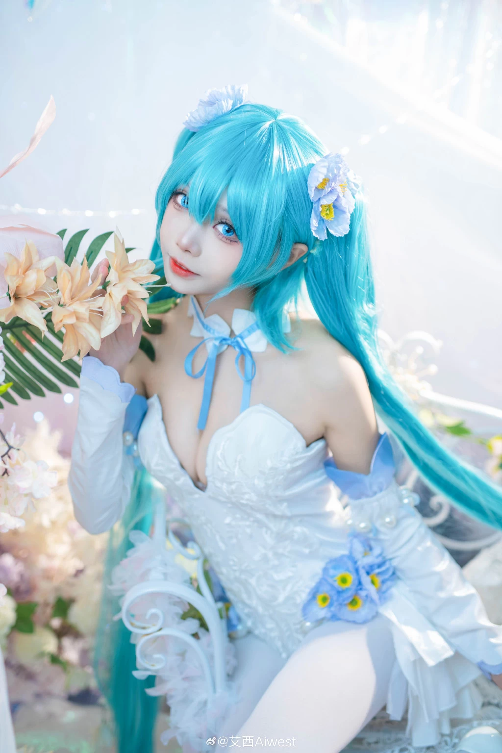 cosplay 初音未来 粉蝶花 miku@艾西Aiwest