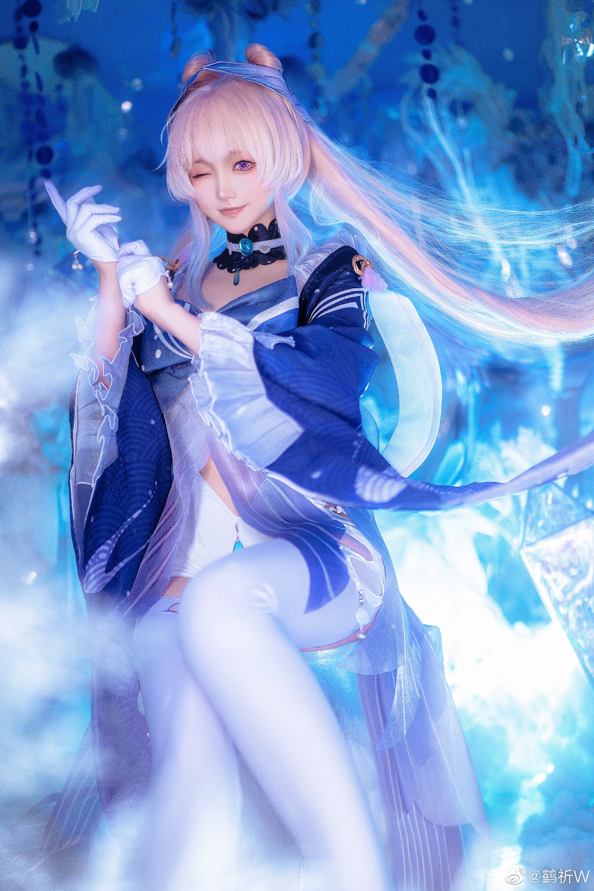 【COS】我是珊瑚宫心海，海衹岛的「现人神巫女」原神 珊瑚宫心海@鹤祈W