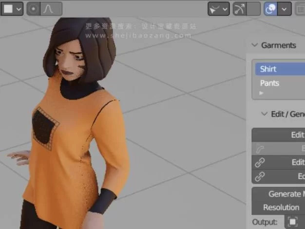 Blender插件 服装布料模拟制作 Garment Tool V2.0.2+使用教程 – 百度云下载