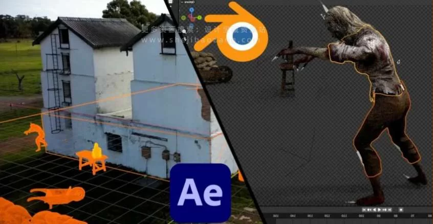 Blender/AE教程 实拍视频场景特效合成 Blender and After Effects VFX Masterclass – 百度云下载