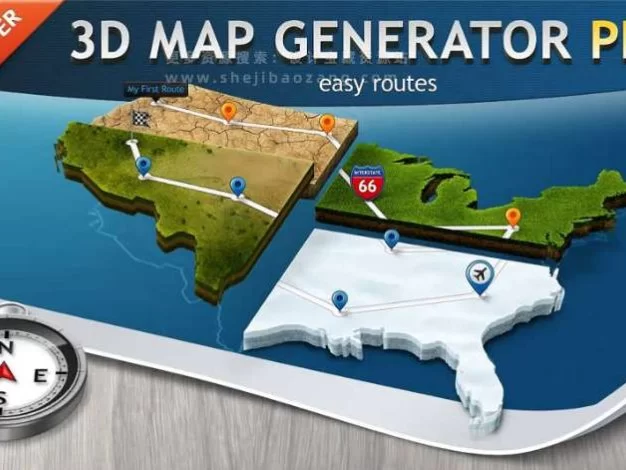 PS汉化插件 3D Map Generator 全套3D立体地图扩展面板支持Win/Mac – 百度云下载