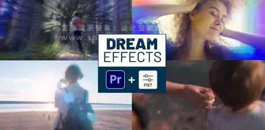 梦幻棱镜重影视觉特效PR模板预设 Dream Effects – 百度云下载