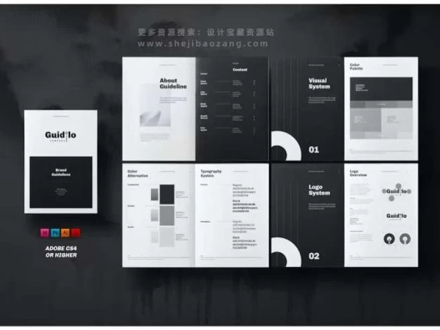 国外高级VI品牌展示PS/AI/ID模版Brand Guidelines – 百度云下载