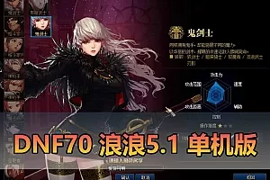 【DNF70单机版】最新整理浪浪5.1带女鬼剑 带二觉 特色技能宝珠 可交易史诗 精炼泰拉装备带内辅 徽章镶嵌 虚拟机一键端