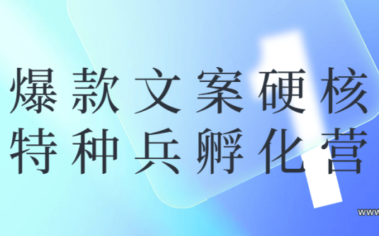 【学习资料】爆款文案硬核特种兵孵化营百度云阿里云下载