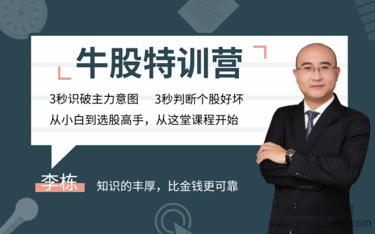 【学习资料】无为李栋老师《牛股特训营》从小白到选股高手 2021年完结百度云迅雷下载