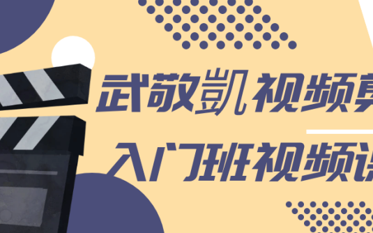 【学习资料】武敬凱视频剪辑入门班视频课程阿里云天翼夸克网盘下载