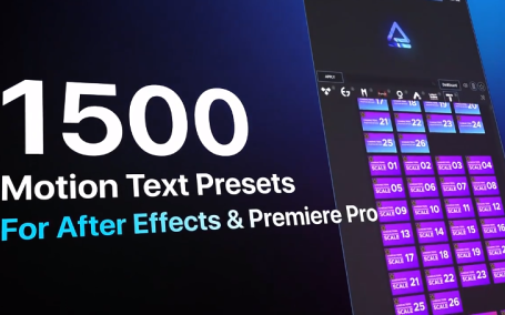 AE脚本-1500种文字标题缓入缓出弹跳动作预设 Text Library Pro – 百度云下载