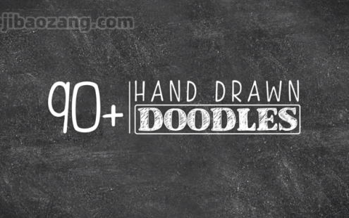 PR模板-90种卡通手绘涂鸦线条图标动画 Hand-painted graffiti PR template – 百度云下载