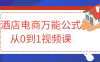 【学习资料】酒店电商万能公式从0到1视频课百度云迅雷下载 – 百度,天翼,夸克网盘下载